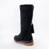 Glacial Muse - Black Casual Fur Boots