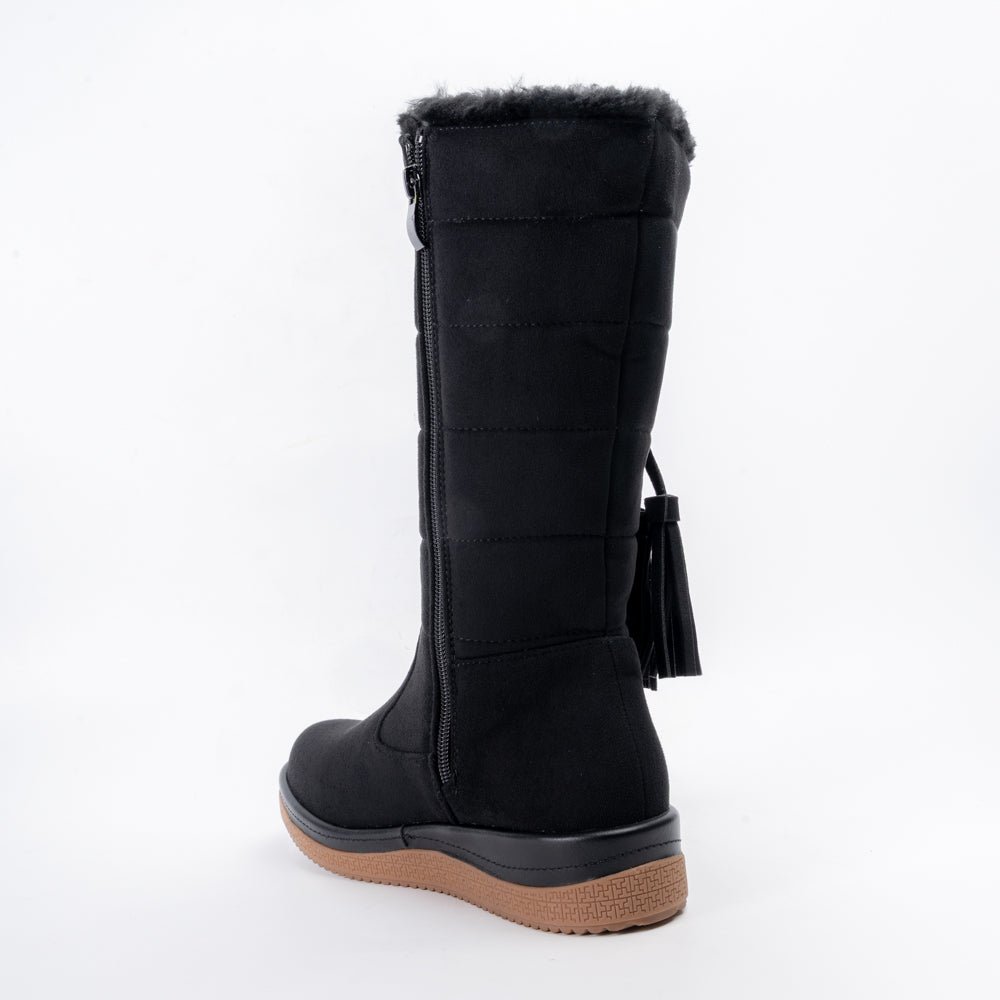 Glacial Muse - Black Casual Fur Boots - view 5