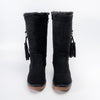 Glacial Muse - Black Casual Fur Boots