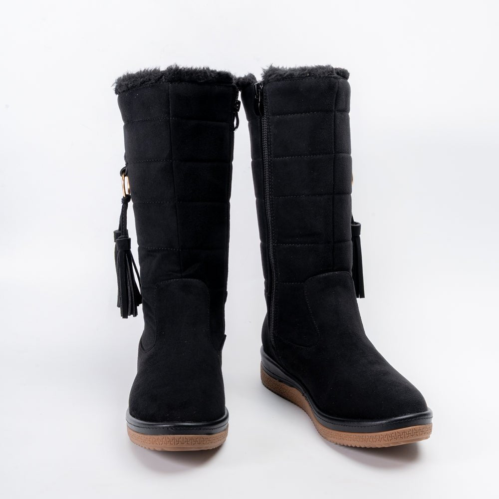 Glacial Muse - Black Casual Fur Boots - view 4