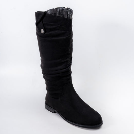 Cozy Slouch - Black Casual Boots