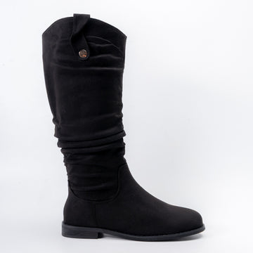 Cozy Slouch - Black Casual Boots