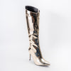 Metallic Muse - Gold Partywear Boots .