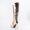 Metallic Muse - Gold Partywear Boots .