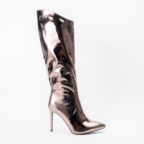 Metallic Muse - Gun Metal Partywear Boots .