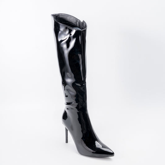 Metallic Muse - Black Partywear Boots .