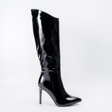 Metallic Muse - Black Partywear Boots .