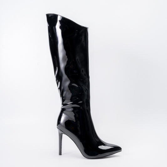 Metallic Muse - Black Partywear Boots .