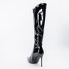 Metallic Muse - Black Partywear Boots .