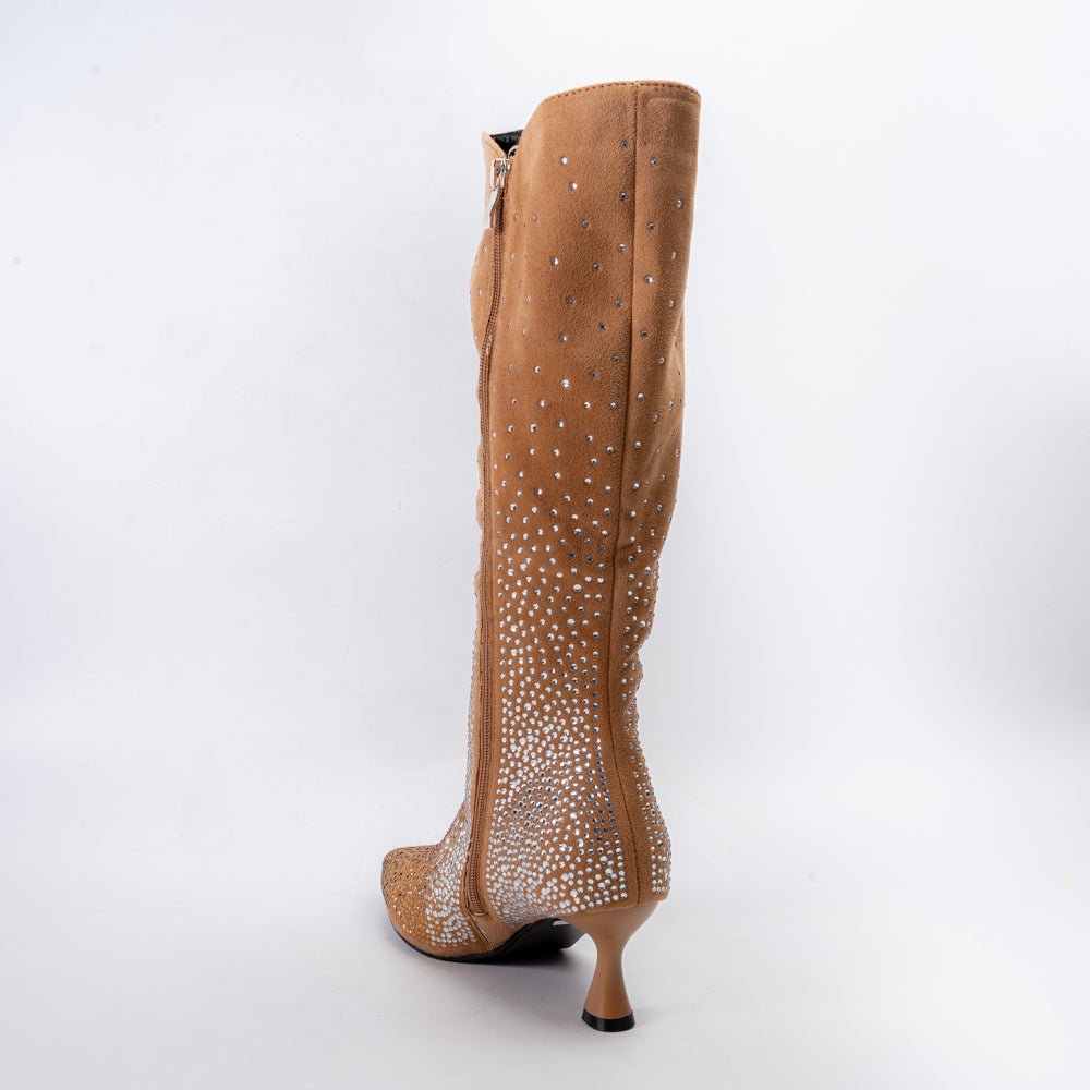 Rocking Vibes - Beige Partywear Boots - view 5
