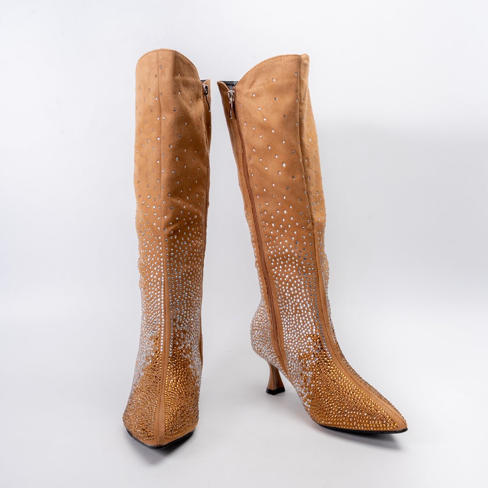 Rocking Vibes - Beige Partywear Boots - view 4