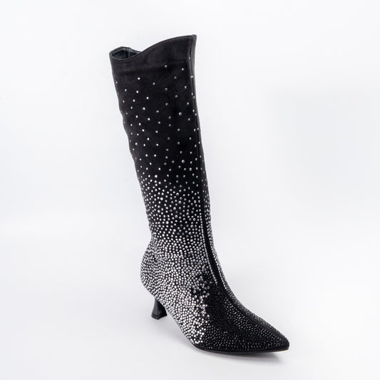 Rocking Vibes - Black Partywear Boots