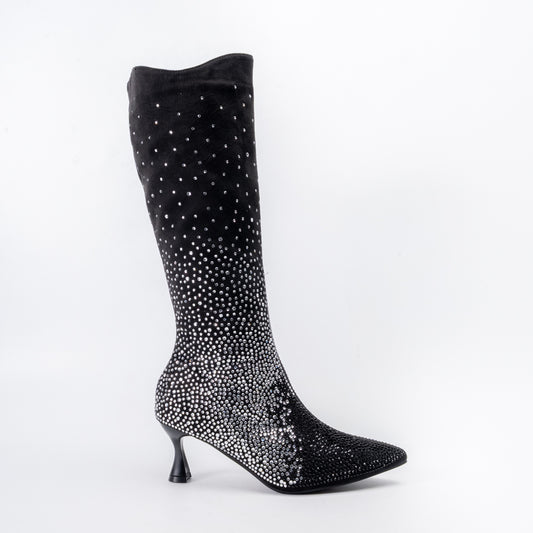 Rocking Vibes - Black Partywear Boots