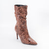 Cobra Charm - Brown Snakeskin Boots .