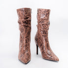 Cobra Charm - Brown Snakeskin Boots - view 4