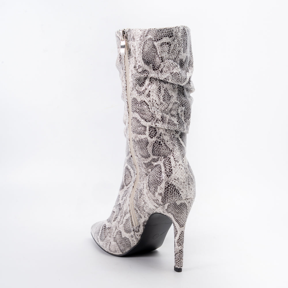 Cobra Charm - Off White Snakeskin Boots - view 5