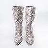 Cobra Charm - Beige Snakeskin Boots .