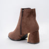 Glamour Step - Coffee Ankle Boots