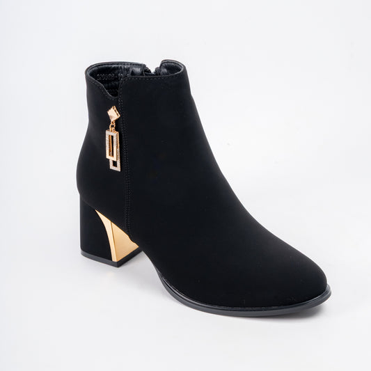 Glamour Step - Black Ankle Boots