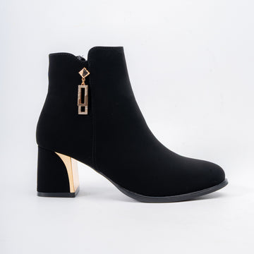 Glamour Step - Black Ankle Boots
