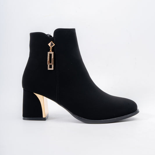 Glamour Step - Black Ankle Boots