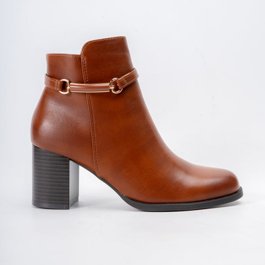 Diva Dazzle - Camel Ankle Boots