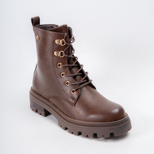 Shadow Flex - Coffee Lace-up Boots