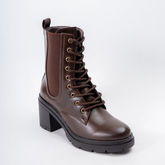 Luxury Step - Coffee Ankle Boots