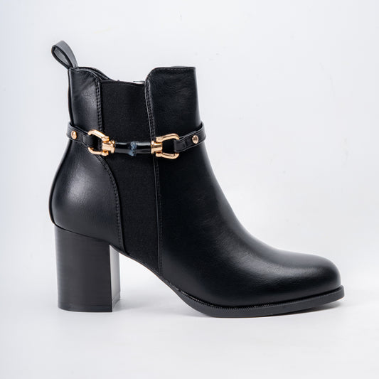 Elegance Step - Black Ankle Boots