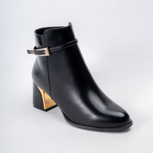 Winter Charm - Black Ankle Boots