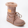 Winter Luxe - Khaki Casual Fur Boots