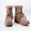 Winter Luxe - Khaki Casual Fur Boots