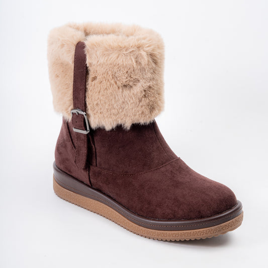 Fur Haven - Coffee Casual Boots