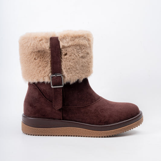 Fur Haven - Coffee Casual Boots