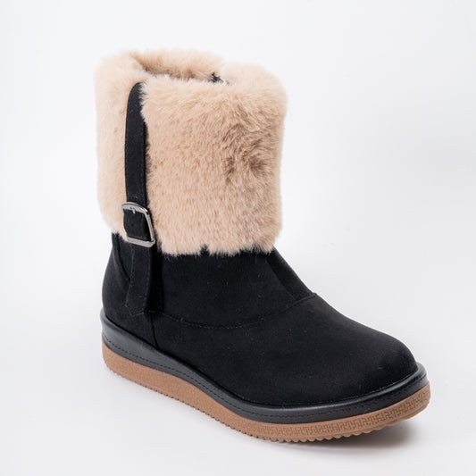 Fur Haven - Black Casual Boots