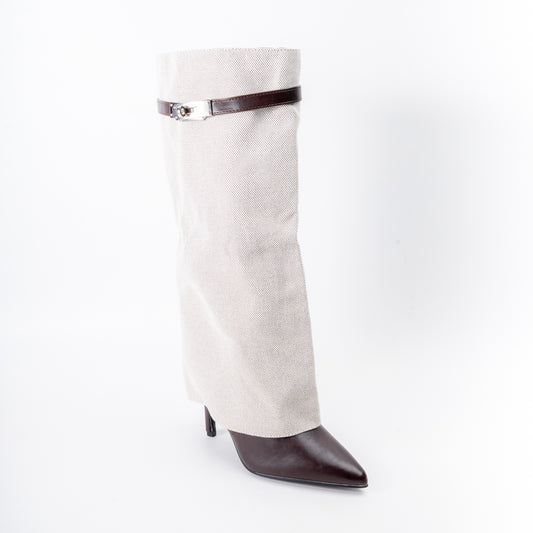 Elite Wrap - Coffee Heel Boots