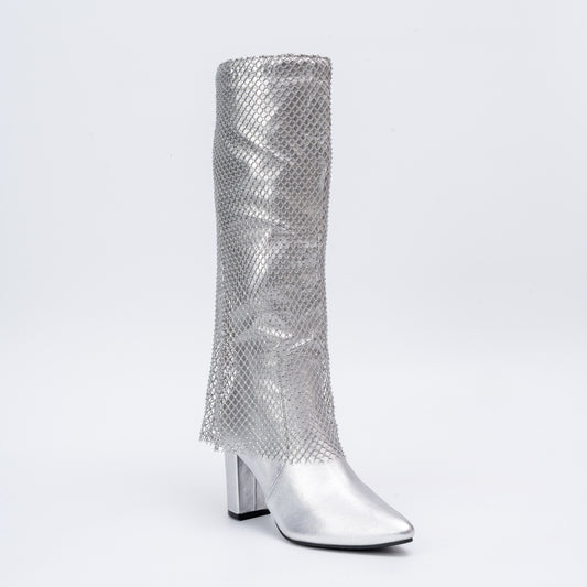 Not Your Average - Silver Partywear Boots