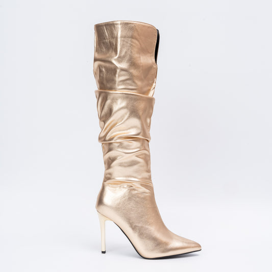 Boot Up Babe - Gold Partywear Boots