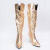 Boot Up Babe - Gold Partywear Boots