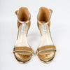 Shine On - Golden Pencil Heel Sandal
