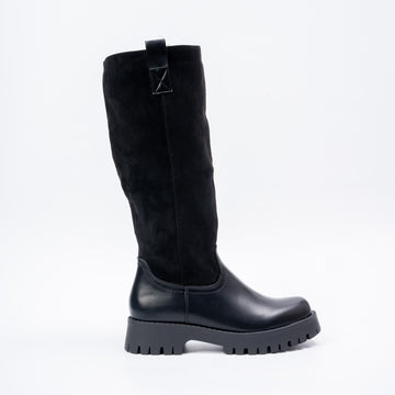 Sole Rebels - Black Casual Calf Length Boots