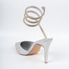 No Strings Attached - Silver Rhinestone Pencil Heels
