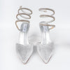 No Strings Attached - Silver Rhinestone Pencil Heels