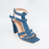 Buckle Up A Date - Demin Block Heels