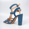 Buckle Up A Date - Demin Block Heels