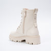 Crystal Hug Combat - White Casual Boots