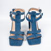 Buckle Up A Date - Demin Block Heels