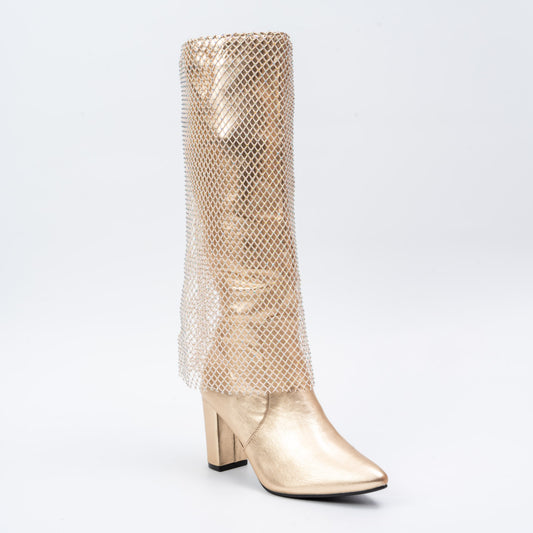 Not Your Average - Gold Partywear Boots
