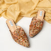 Pearly Gurly - Brown Partywear Mules