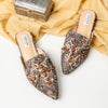 Pearly Gurly - Beige Partywear Mules